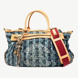 Louis Vuitton Cabas Raye GM Monogram Denim Cruise Shoulder Bag